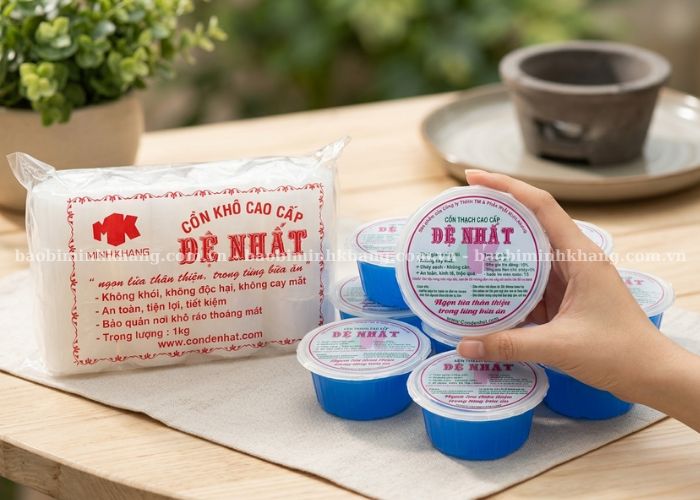 Bạn hãy chọn mua cồn khô, cồn thạch thành phần an toàn, đóng gói chắc chắn