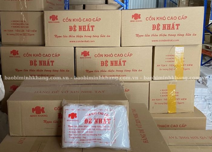 Bao Bì Minh Khang cung cấp cồn khô và cồn thạch Đệ Nhất giá sỉ tận gốc