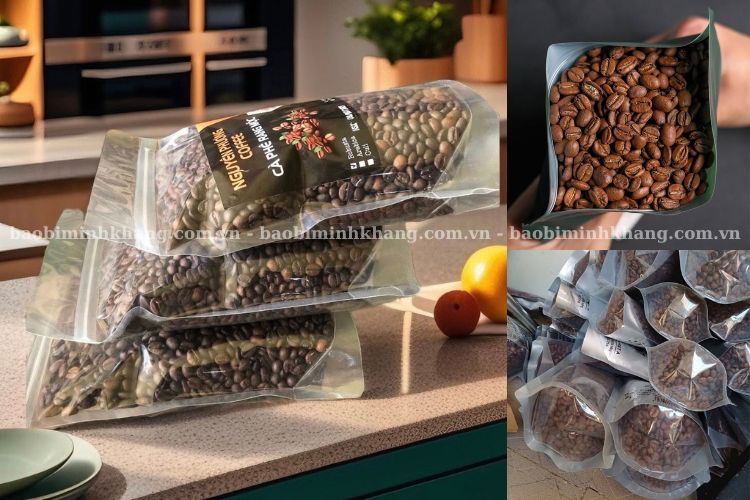 Túi zip đáy đứng đựng cà phê