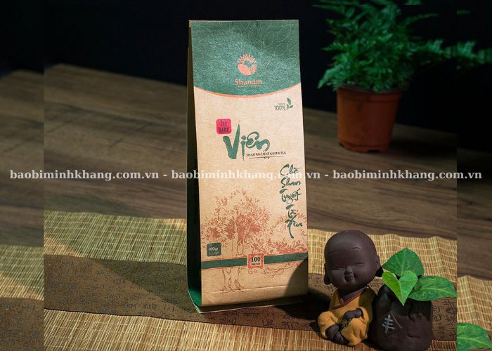 Bao bì trà 8 cạnh in ấn sắc nét