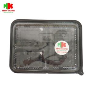 Hộp nhựa 3 ngăn đế đen JB88