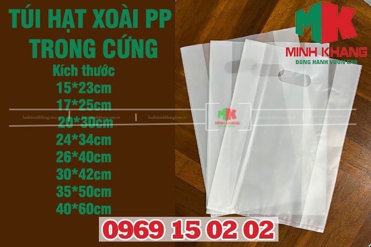 Túi hột xoài PP trong cứng