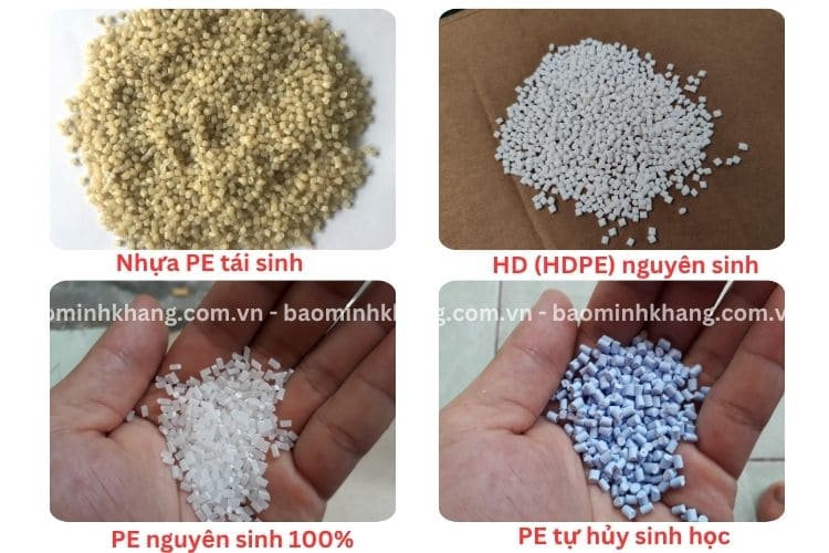 Phân loại túi nhựa ép quai theo chất liệu nhựa