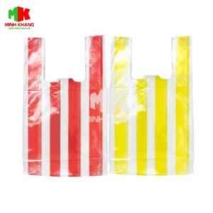 Túi Xốp Sọc Zin Đỏ - Vàng