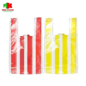 Túi Xốp Sọc Zin Đỏ - Vàng