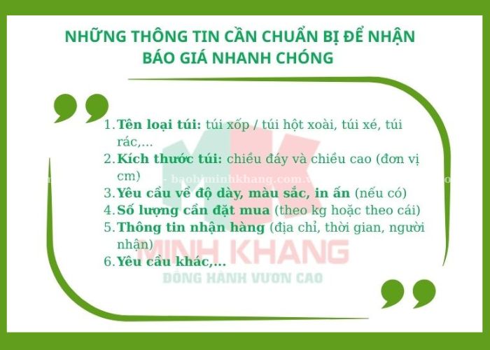 Bao Bì Minh Khang tư vấn đặt hàng túi nilon tự hủy sinh học giá sỉ cực tốt.