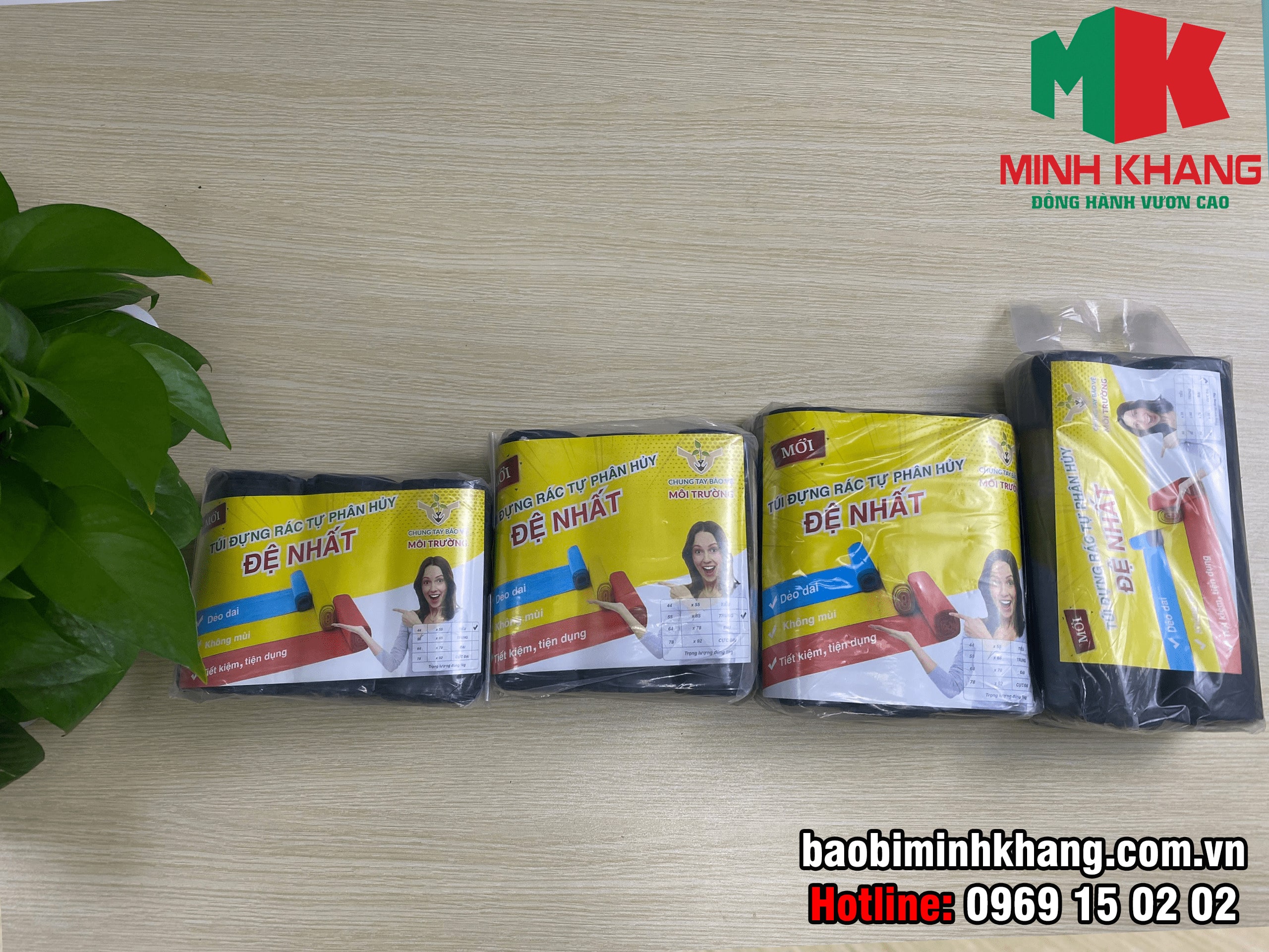 Kích thước túi rác tự phân huỷ