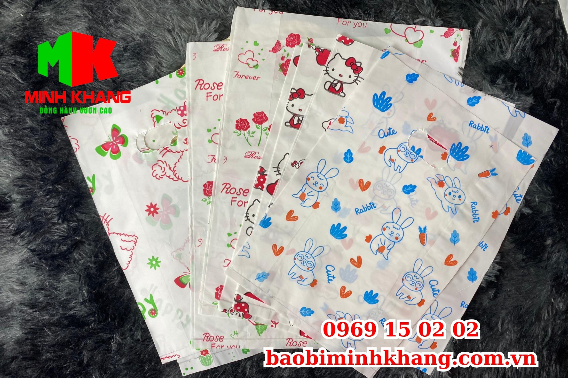 Túi nilon hột xoài in hình màu sắc và chất liệu