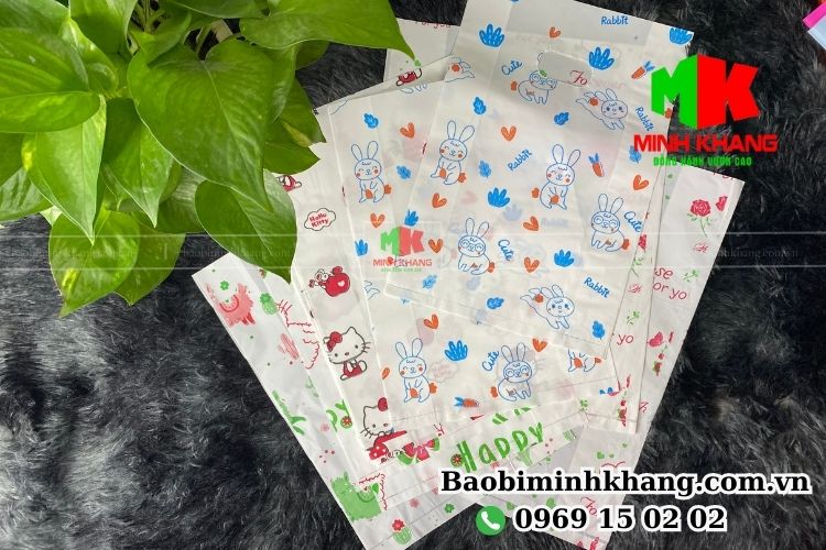 Túi xoài in bông dây vàng đẹp