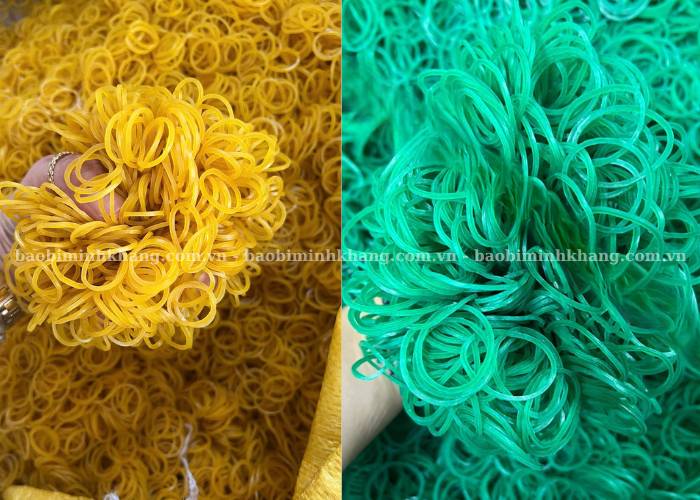 Dây thun màu có hình dáng vòng tròn 