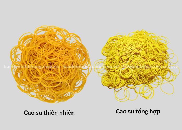 Dây thun màu được sản xuất từ 2 chất liệu chính là cao su thiên nhiên và cao su tổng hợp