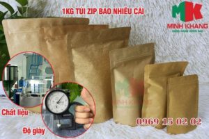 1kg túi zip bao nhiêu cái 