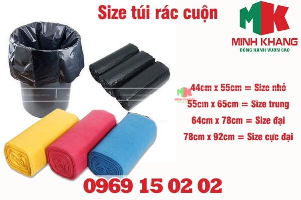 Các Kích Thước Túi Rác Thông Dụng Hiện Nay Trên Thị trường
