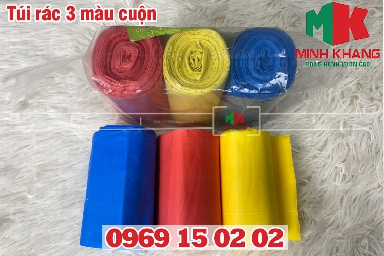 Túi rác 3 màu cuộn