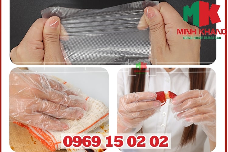 Hình ảnh sử dụng găng tay nilon dùng 1 lần