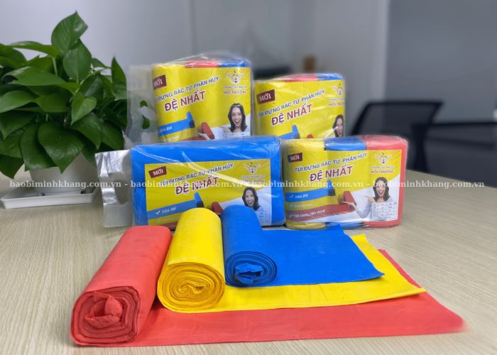 Túi rác cuộn Đệ Nhất chịu lực tốt, màu sắc tươi sáng