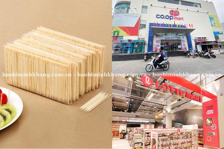 Bạn có thể mua tăm tre tại các chuỗi siêu thị lớn để đảm bảo an toàn, chất lượng