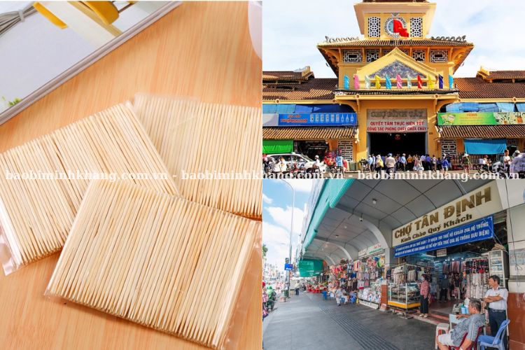 Việc mua tăm tre tại các chợ truyền thống giúp bạn dễ dàng mặc cả giá