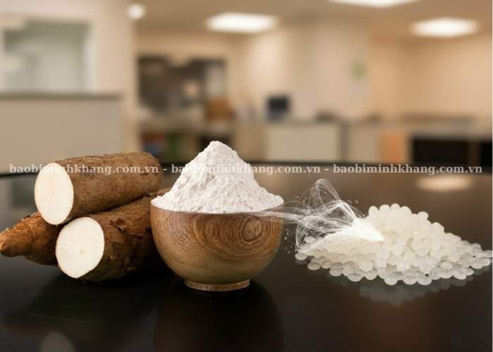 Tinh bột sắn là nguyên liệu sinh học giá rẻ cho sản xuất nhựa sinh học.