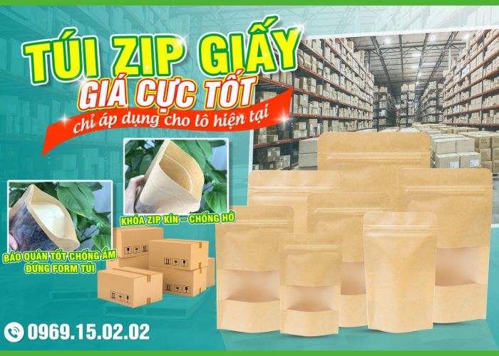 Liên hệ Minh Khang ngay để nhận chương trình khuyến mãi khi mua túi zip giấy