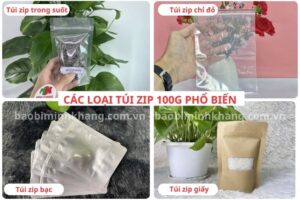 Các loại túi zip 100g nhỏ gọn, tiện lợi được sử dụng phổ biến trong nhiều lĩnh vực 