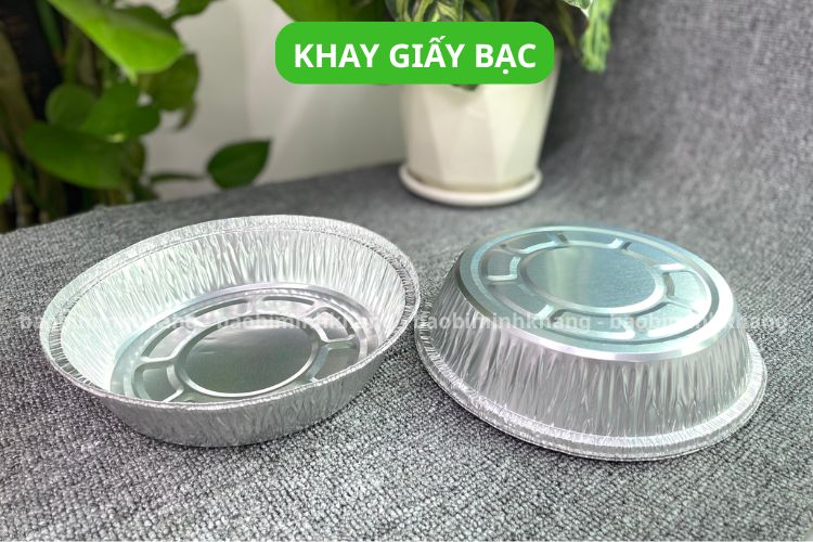 Khay giấy bạc làm từ nhôm tinh khiết, có độ bền cao.