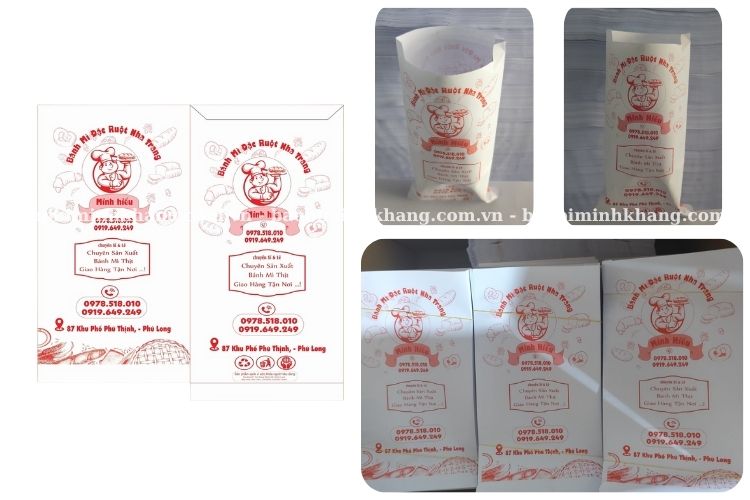Thiết kế nhận diện thương hiệu và in túi bánh mì tại Minh Khang