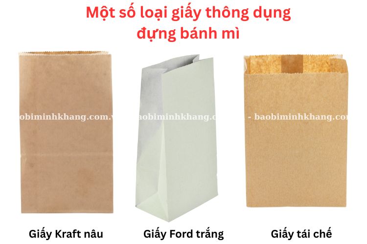 Một số loại giấy thông dụng để làm túi đựng bánh mì