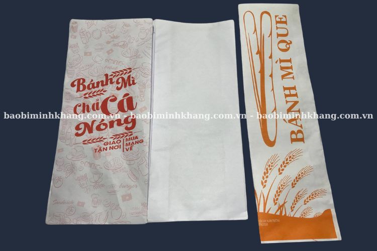 Túi giấy bánh mì chống thấm dầu Minh Khang