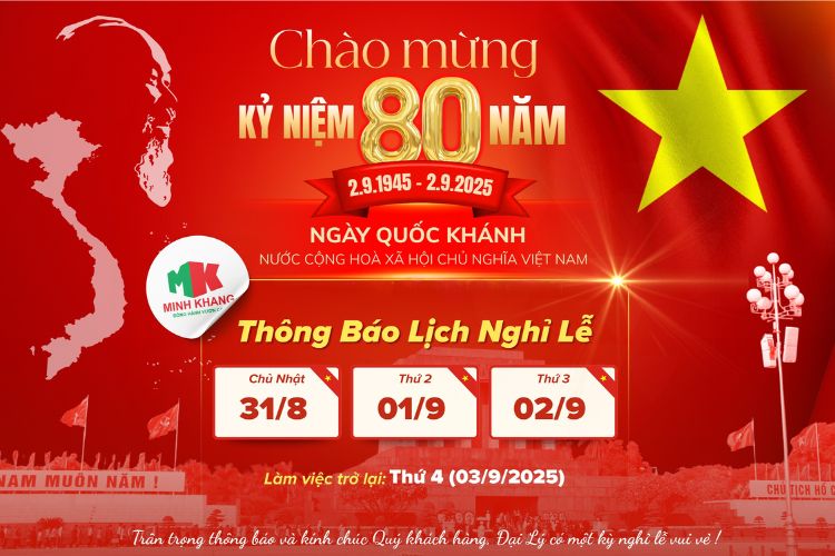 Bao Bì Minh Khang thông báo lịch nghỉ lễ 2/9/2025
