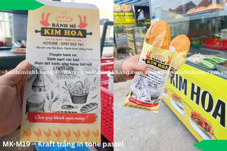 MK-M19 – Kraft trắng in tone pastel nổi bật và thu hút.
