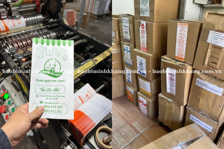 Minh Khang chuyên sản xuất các mẫu túi giấy bánh mì đẹp giá rẻ
