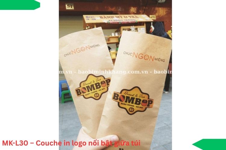 MK-L30 – Couche in logo nổi bật giữa túi hiệu ứng sang trọng, độc quyền.