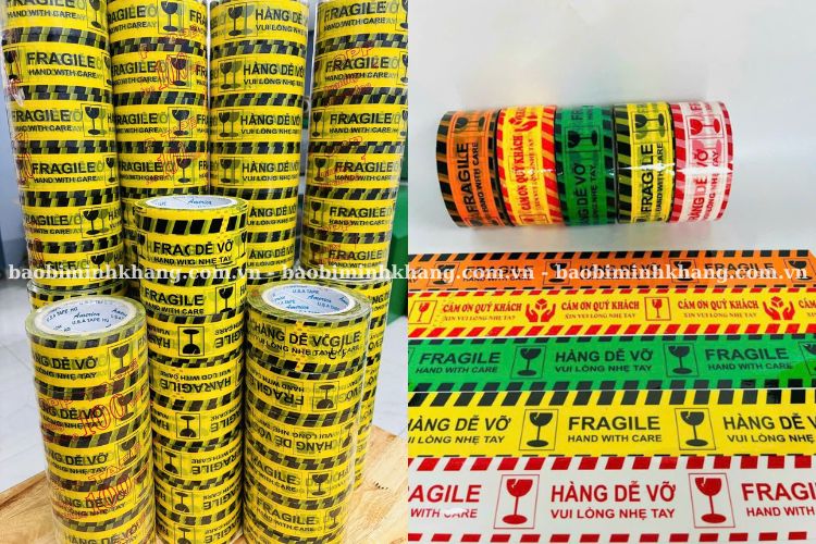Băng keo in sẵn dòng chữ hàng dễ vỡ