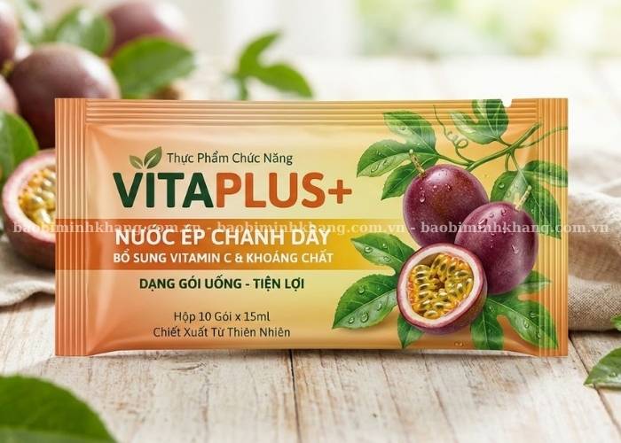 Mẫu bao bì đẹp túi 3 biên cho thuốc gói bảo vệ sức khỏe