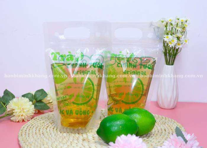 Mẫu bao bì đẹp túi zip trà chanh cho thương hiệu đồ uống