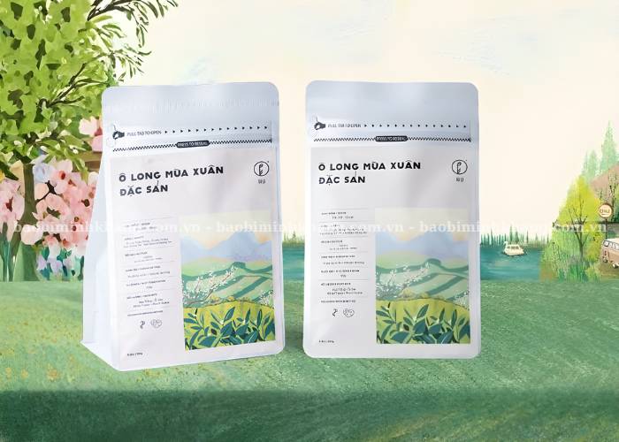 Mẫu túi zip 8 cạnh đựng trà cao cấp đẹp, bắt mắt