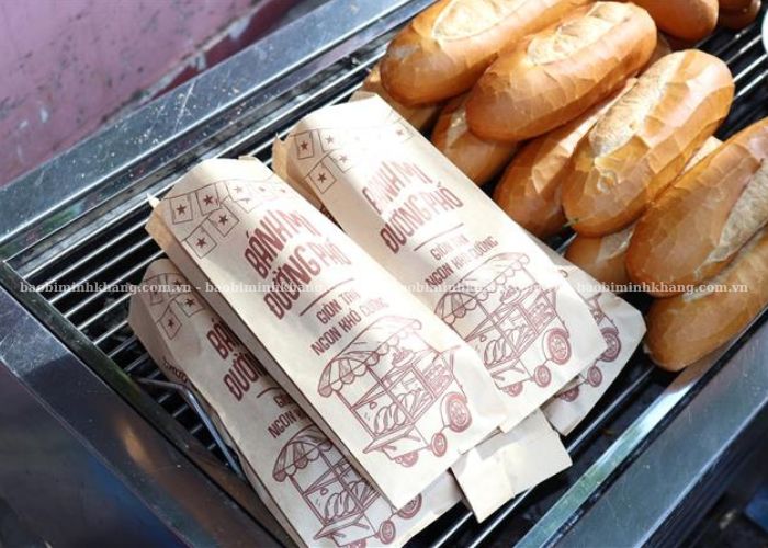 Túi giấy không quai đựng bánh mì sạch, tiện lợi, an toàn thực phẩm