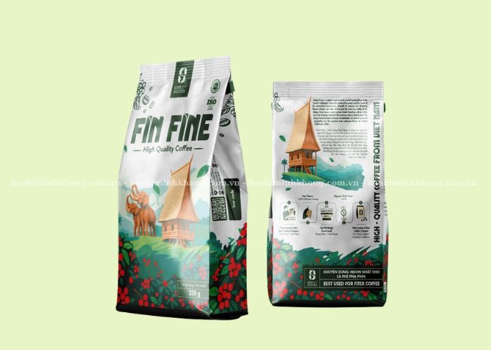 Túi xếp hông có thể tăng dung tích chứa sản phẩm, phù hợp đựng cà phê