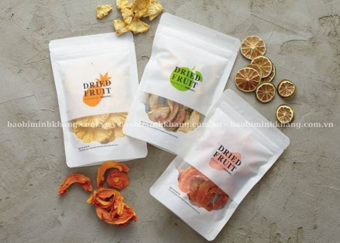 Túi zip đáy đứng giúp bảo quản trái cây sấy 