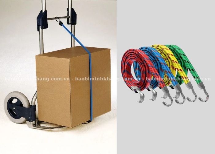 Dây thun cột đồ có độ co giãn tốt giúp buộc hàng hoá một cách dễ dàng