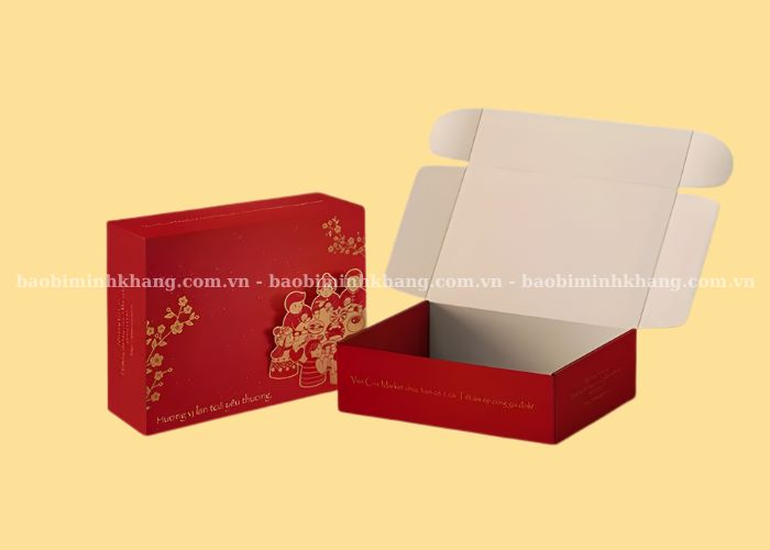 Hộp giấy Duplex có độ cứng giúp định hình quà tết, in ấn sắc nét