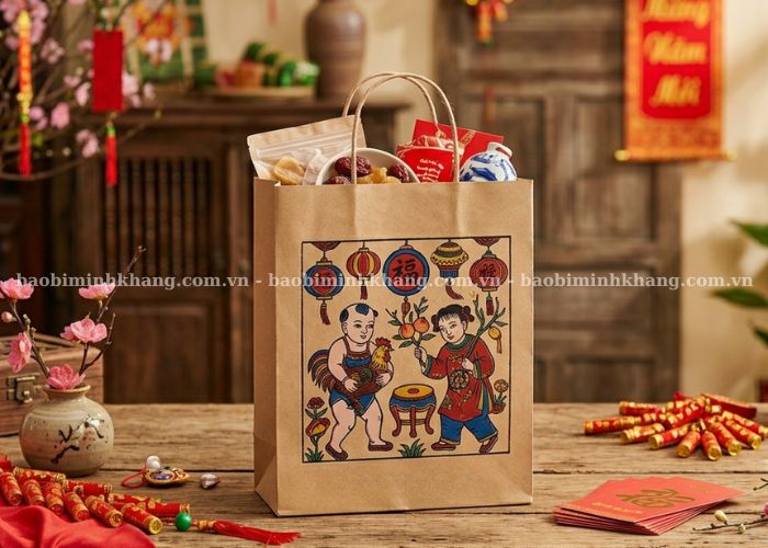 Thiết kế bao bì Tết mang âm hưởng dân gian, tạo nét đặc trưng truyền thống