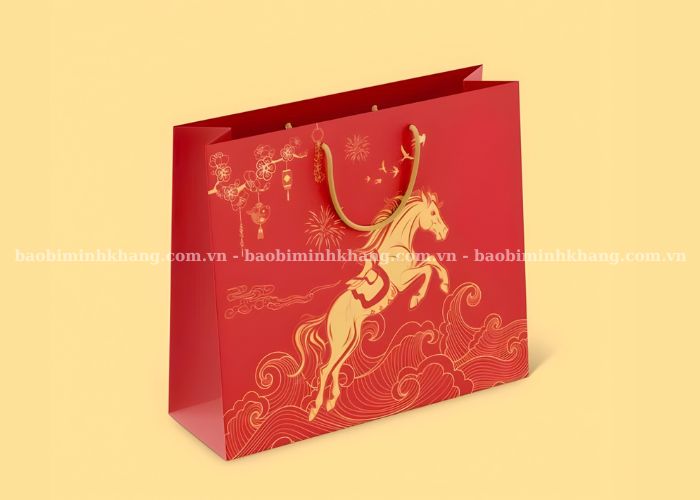 Túi giấy Ivory với thiết kế Tết mang lại cảm giác sang trọng, tinh tế