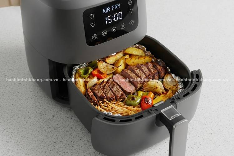 Bò nướng giấy bạc bằng nồi chiên không dầu