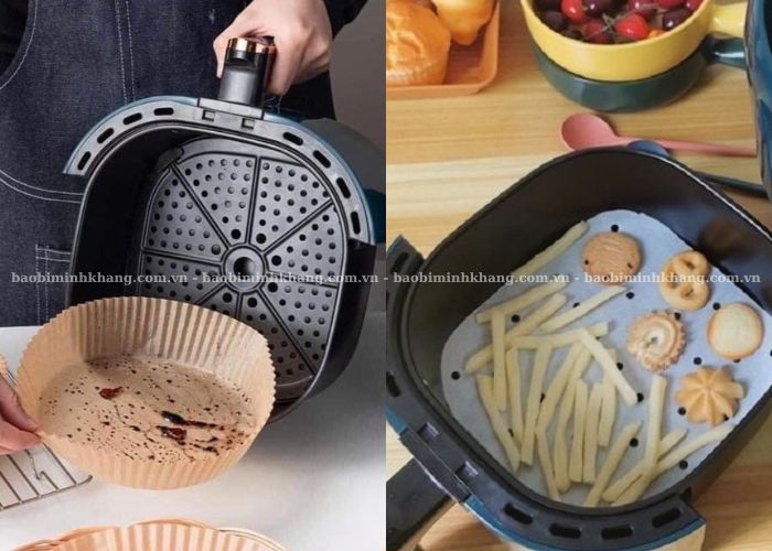 Giấy nến thấm dầu giúp mỡ thực phẩm hạn chế bám vào thiết bị, vệ sinh dễ dàng