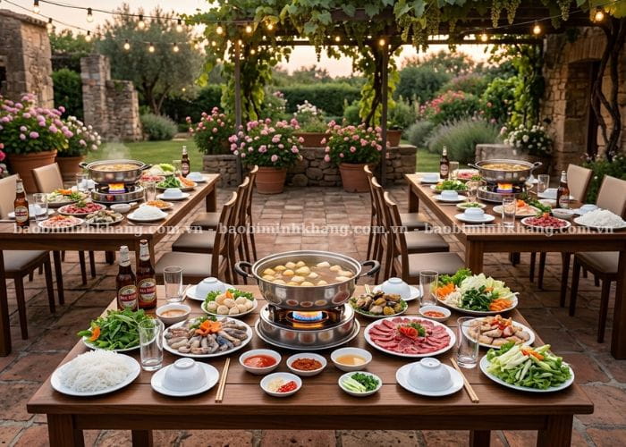 Nhiều buổi đám tiệc sử dụng cồn khô nấu lẩu để giữ món ăn luôn nóng 