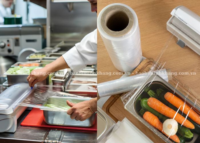 Màng bọc thực phẩm PE được sử dụng đa dạng từ gia đình đến hoạt động kinh doanh